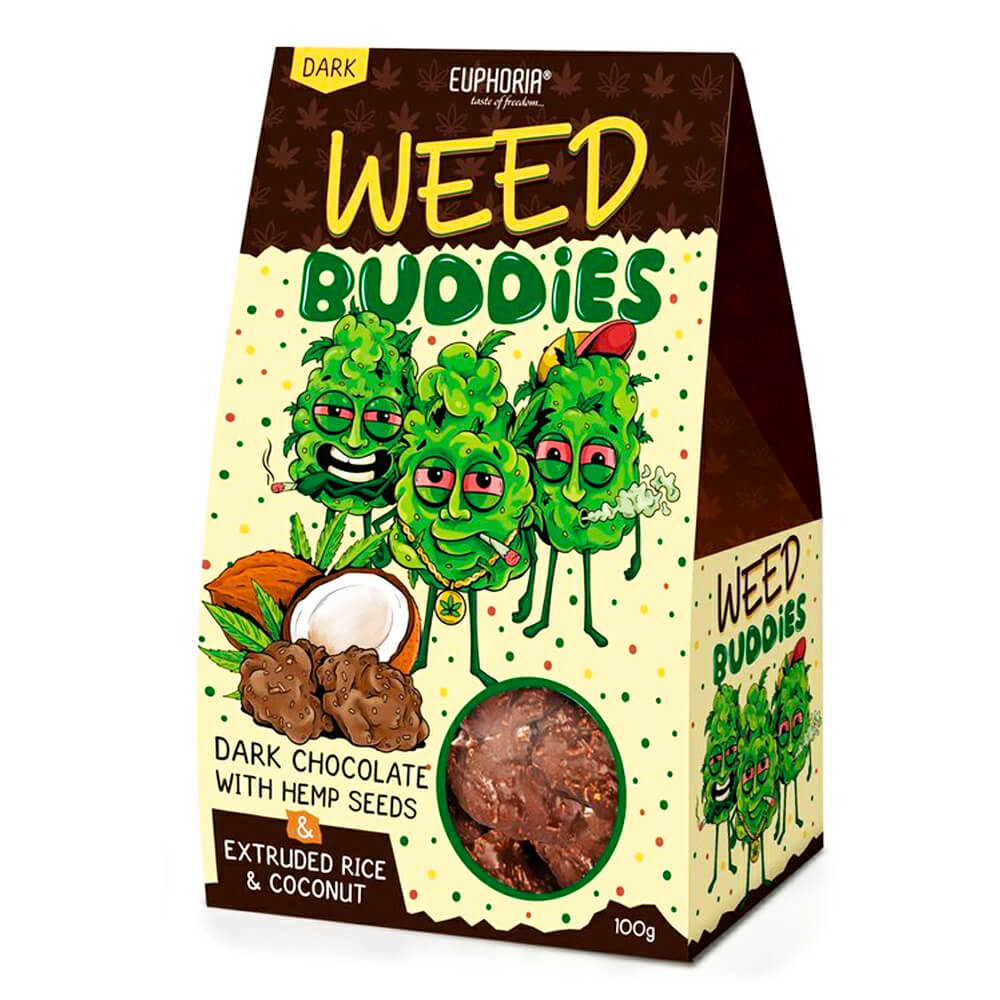 EUPHORIA Weed Buddies Galletas de Chocolate Negro 100g